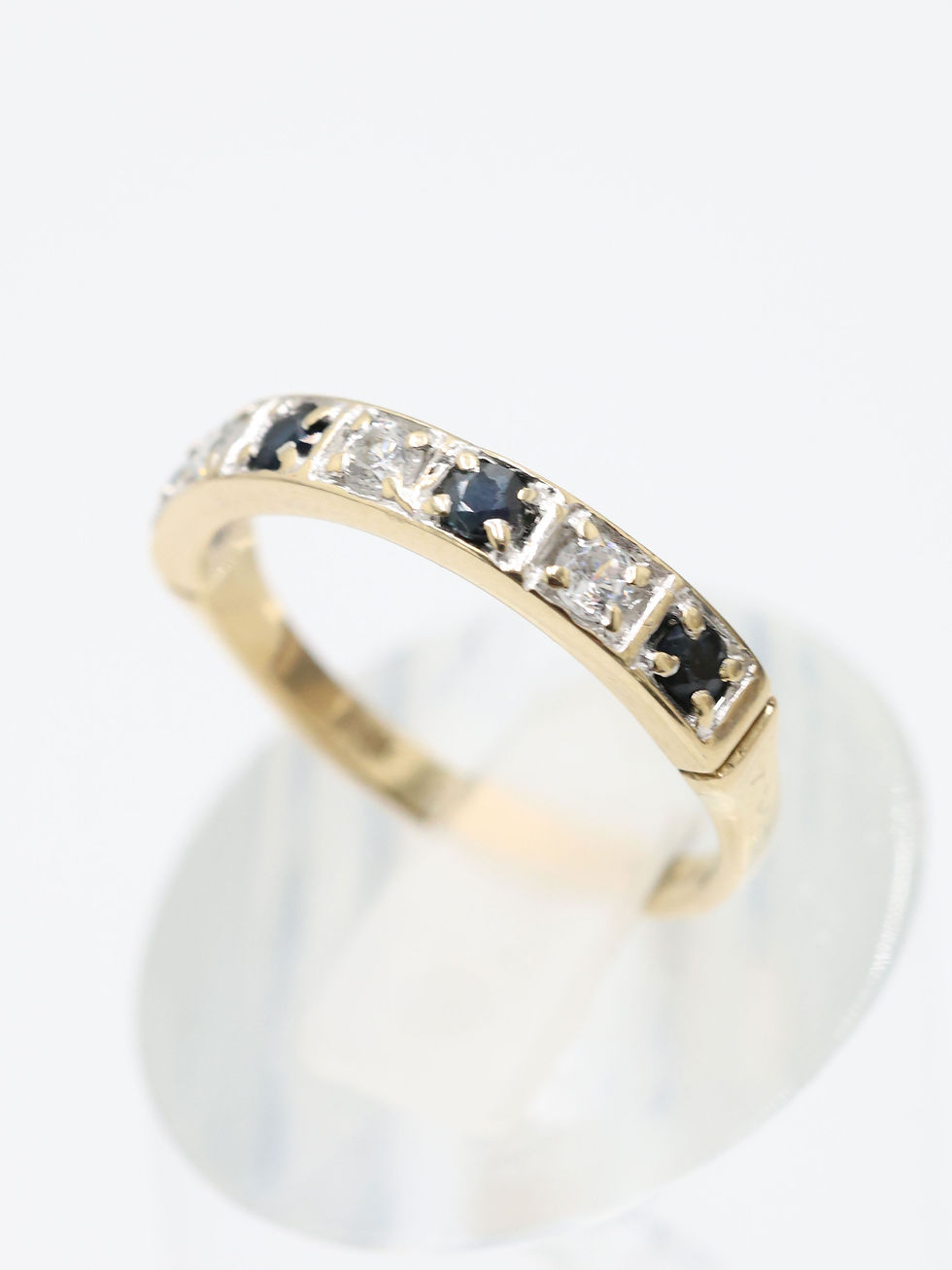 Thumbnail: 9ct Yellow Gold Spinel & CZ Half Eternity Ring