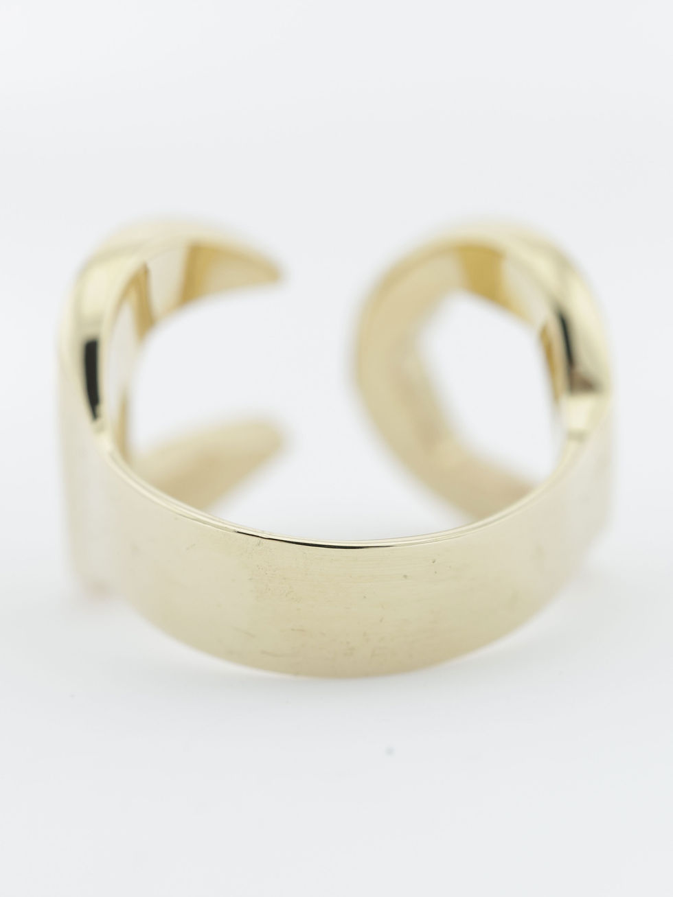 Thumbnail: 9ct Yellow Gold CHUNKY Spanner Signet Ring Size W 1/2