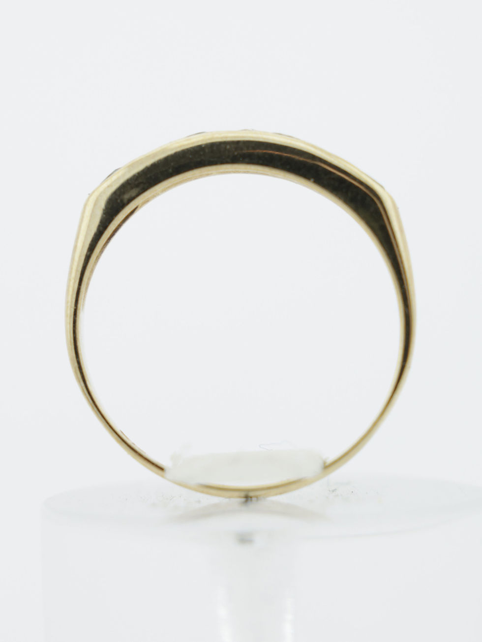 Thumbnail: 9ct Yellow Gold Green & White CZ Half Eternity Ring