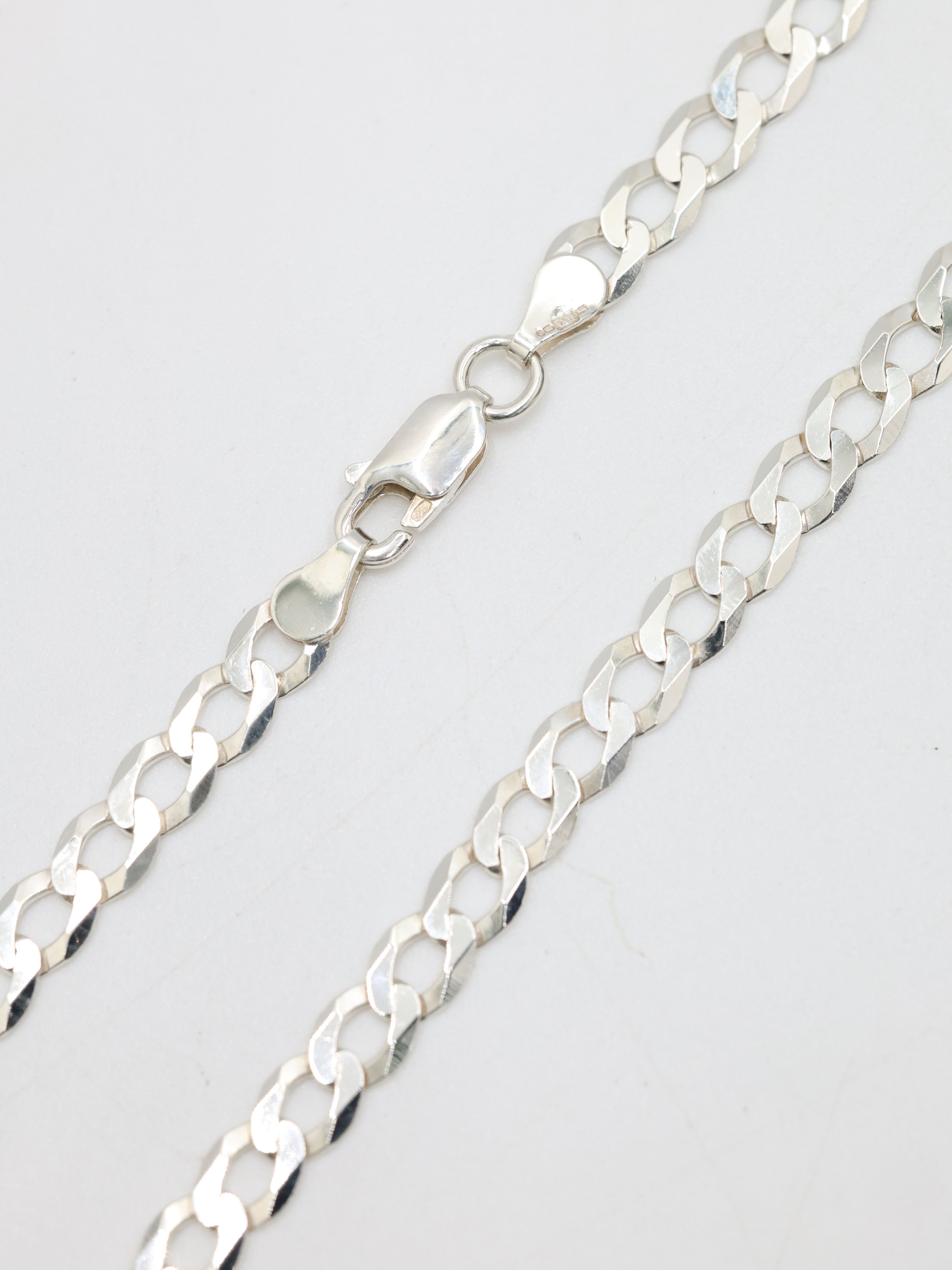 Sterling Silver 925 Curb Link Chain  22"