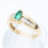 Thumbnail: 14ct Yellow Gold Marquise Emerald & Diamond Shoulders Ring