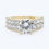 Thumbnail: 14ct Yellow Gold CZ Solitaire with Encrusted Shoulders