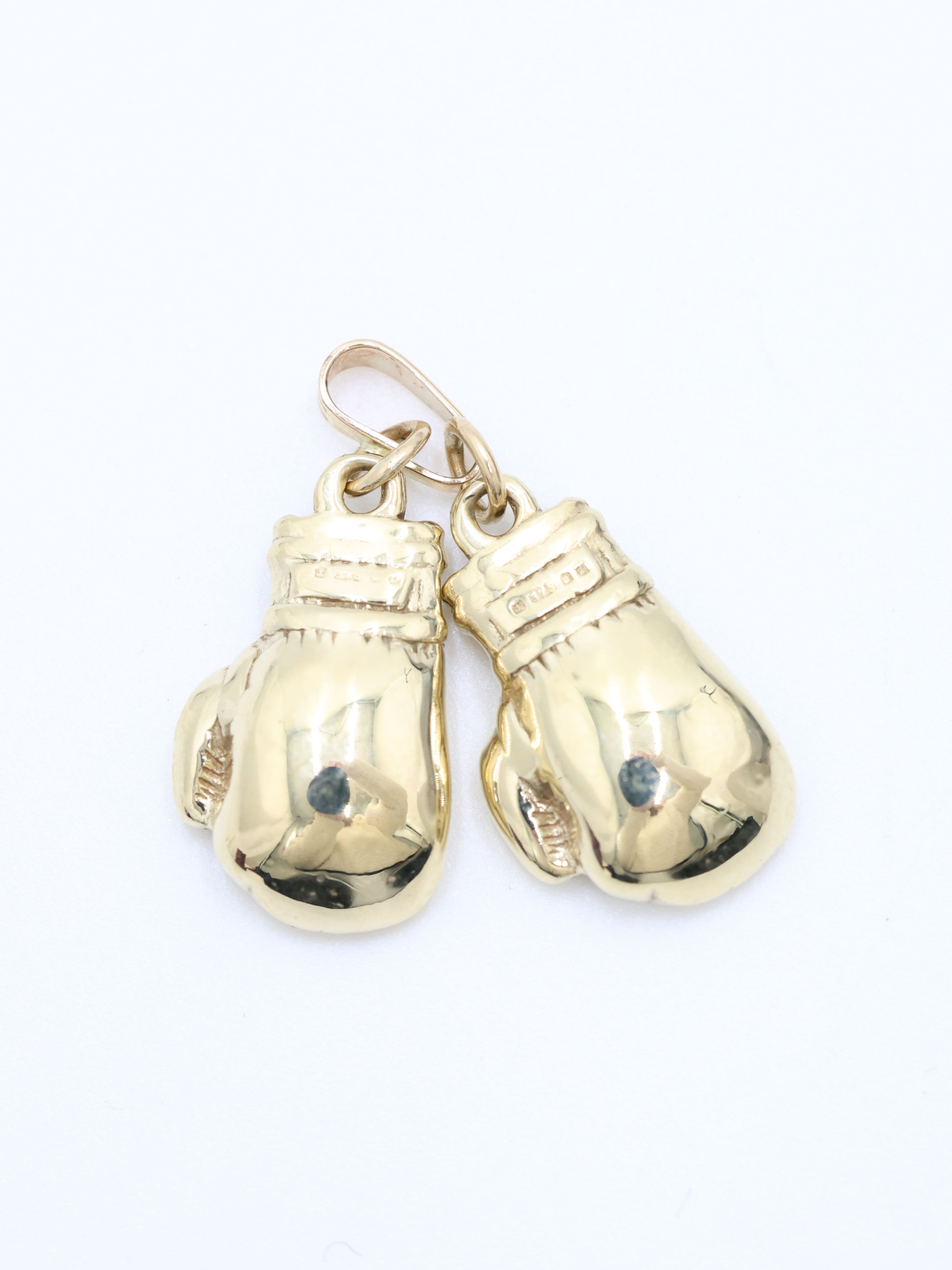 9ct Yellow Gold Double Boxing Glove Pendant