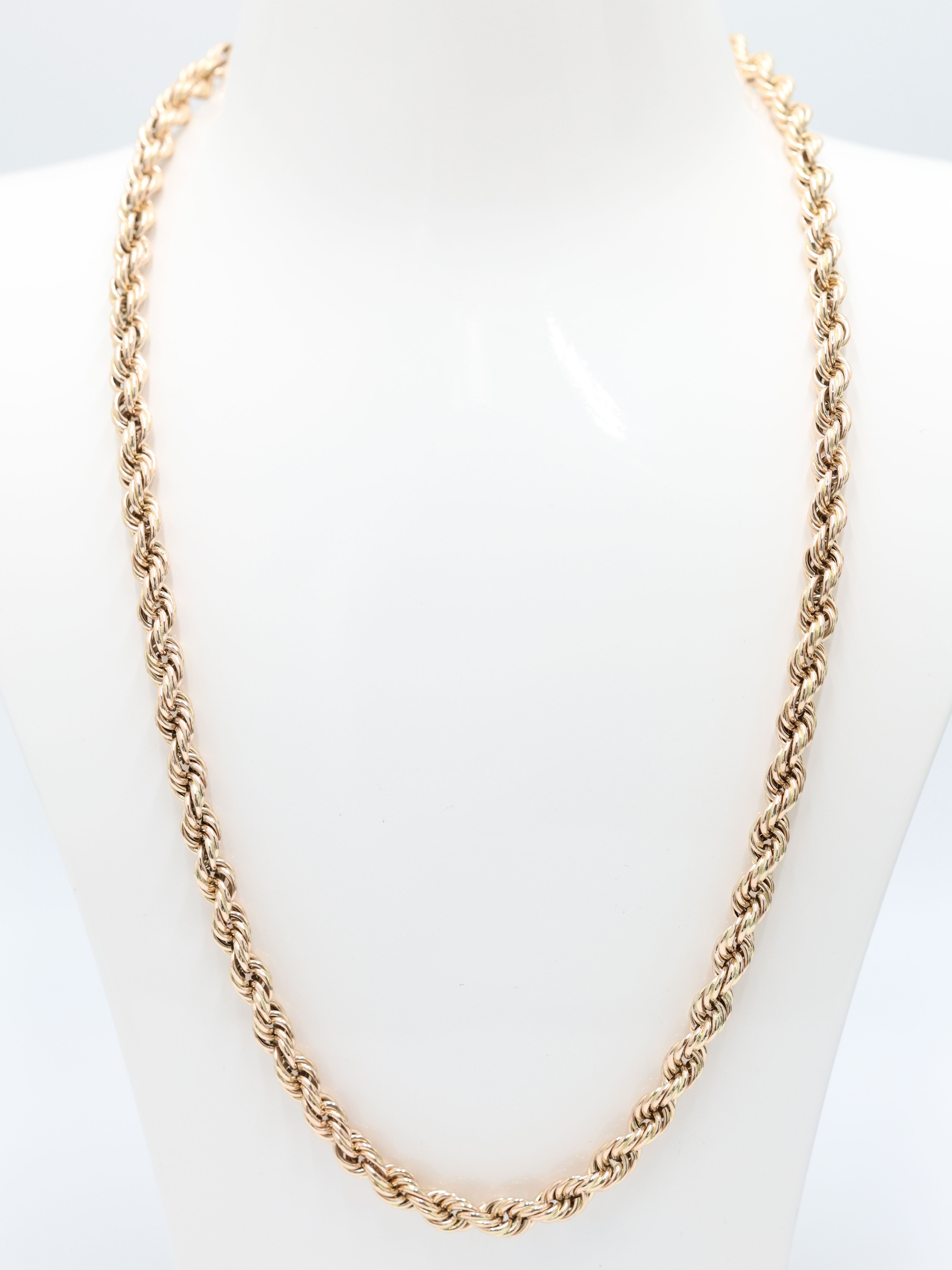 9ct Yellow Gold Rope Link Chain 23"