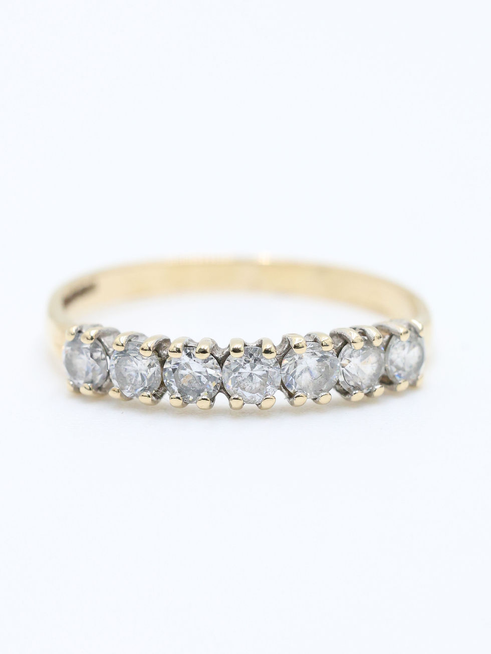 Thumbnail: 9ct Yellow Gold CZ Half Eternity Ring