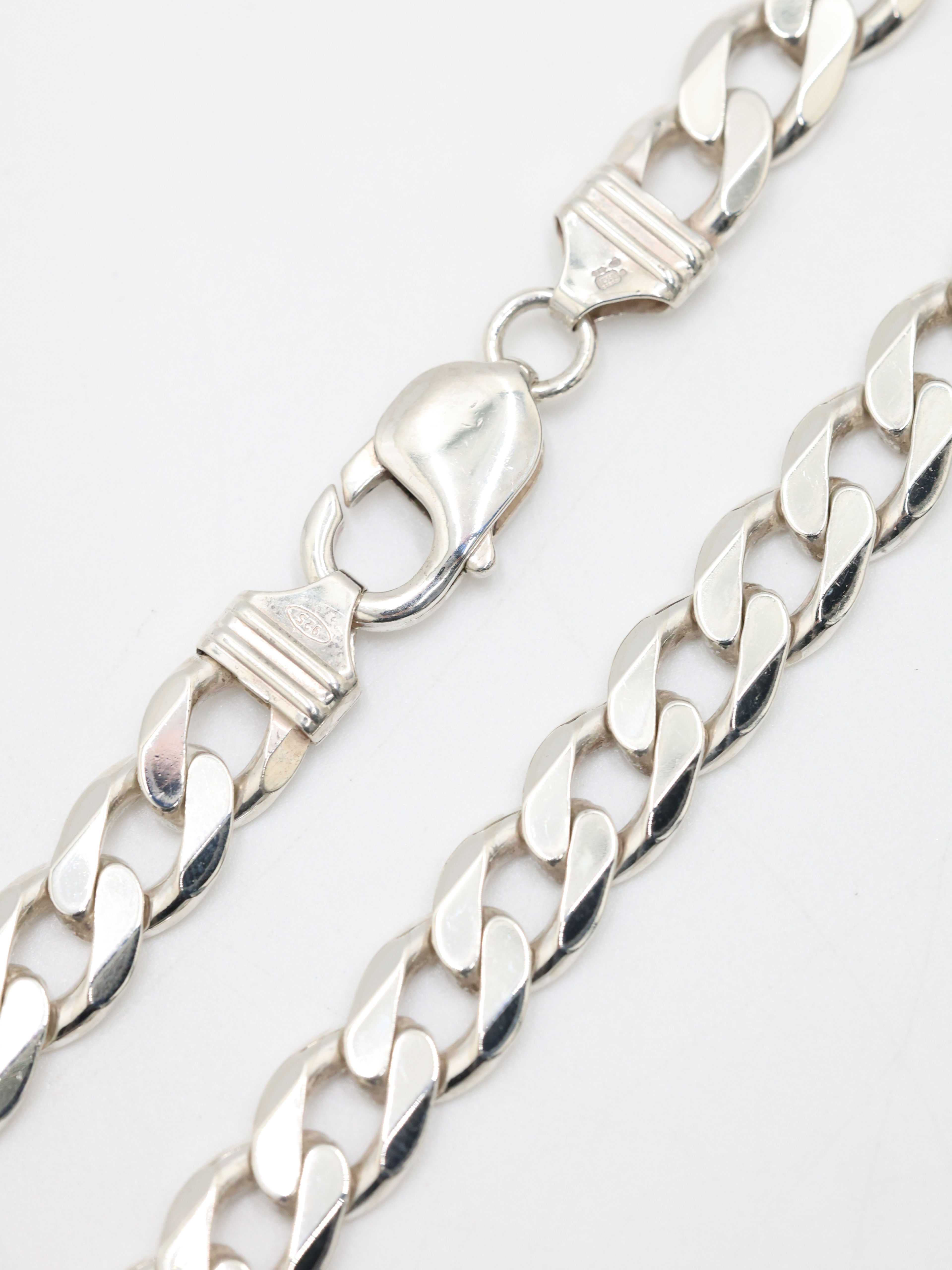 Sterling Silver 925 Curb Link Chain 20"