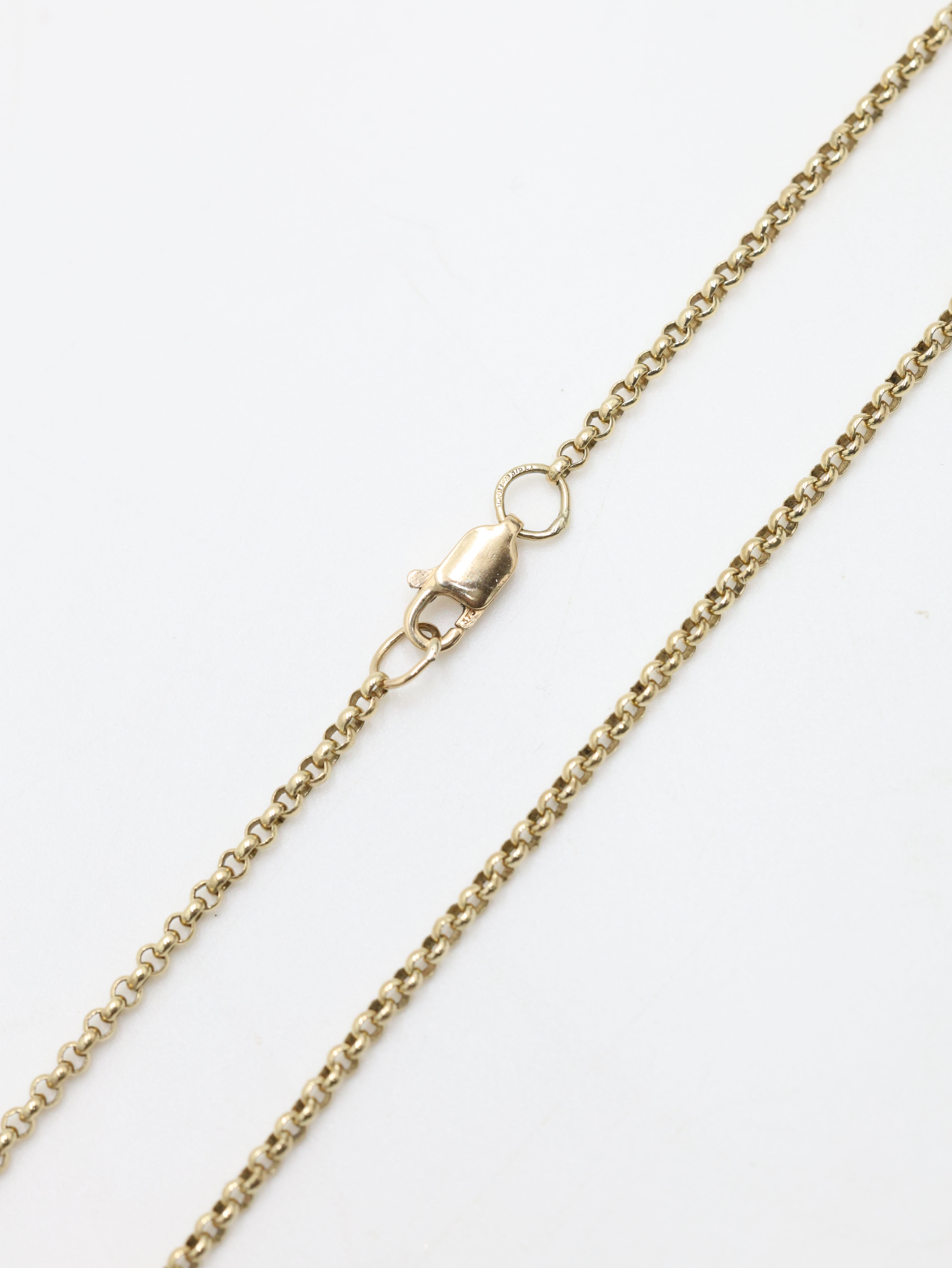 9ct Yellow Gold Tight Belcher Link Chain 16.75"
