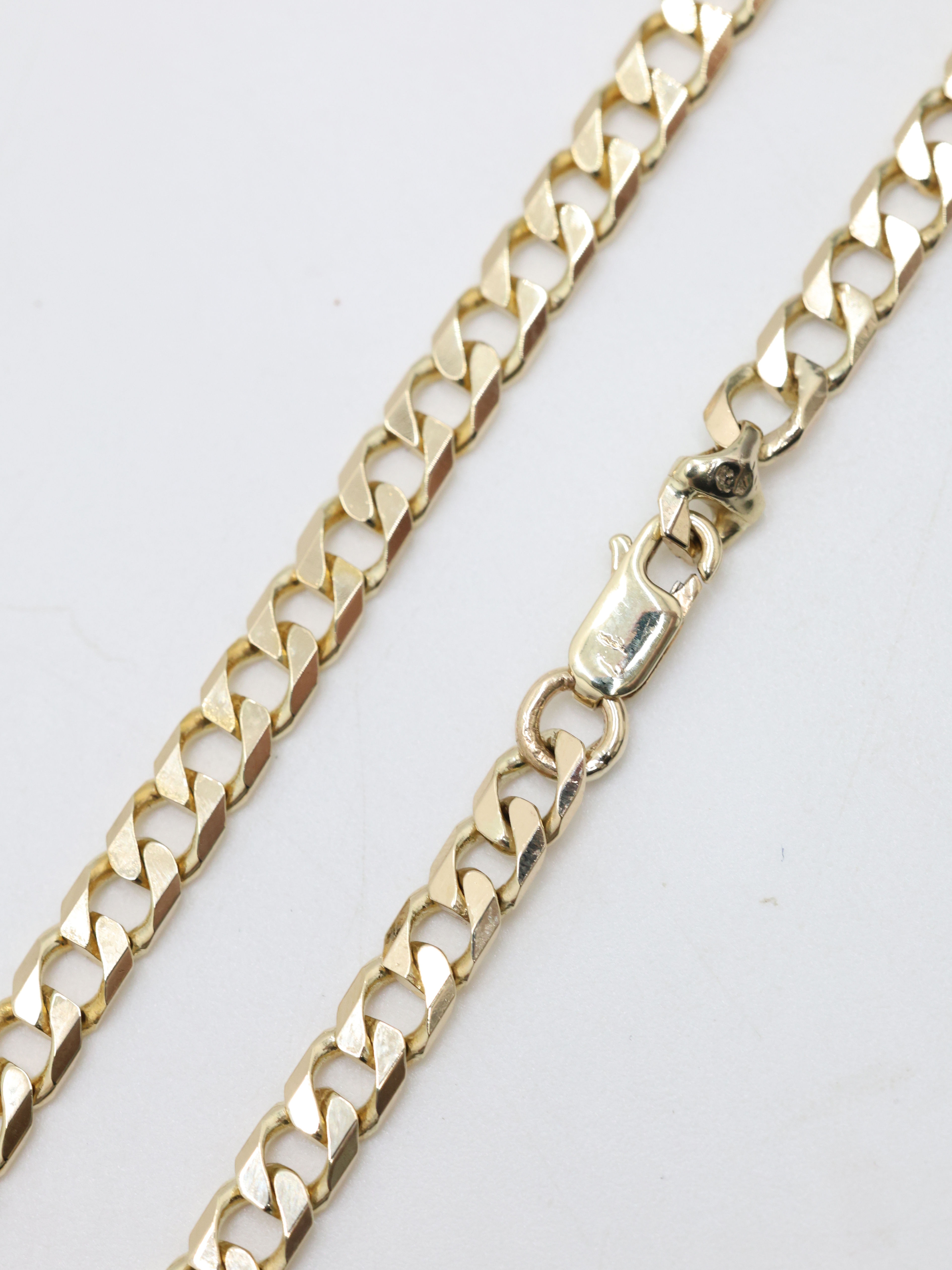 9ct Yellow Gold Curb Link Chain 16"