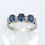 Thumbnail: 18ct White Gold Sapphire & Diamond Trilogy Ring