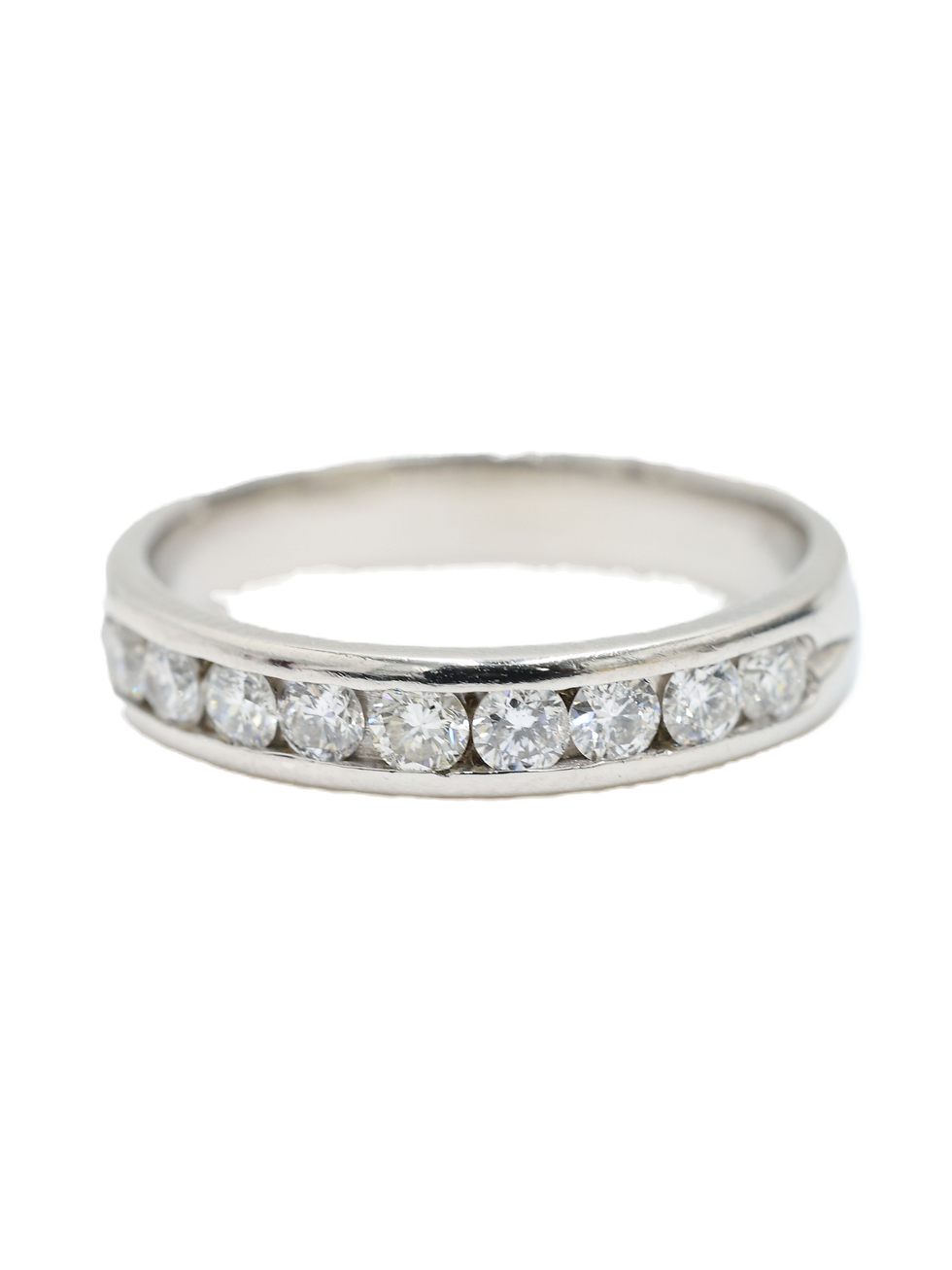Thumbnail: Platinum 1/2 Carat VS2 Diamond Half Eternity Band Ring