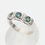 Thumbnail: 18ct White Gold Alexandrite & Diamond Trilogy Ring