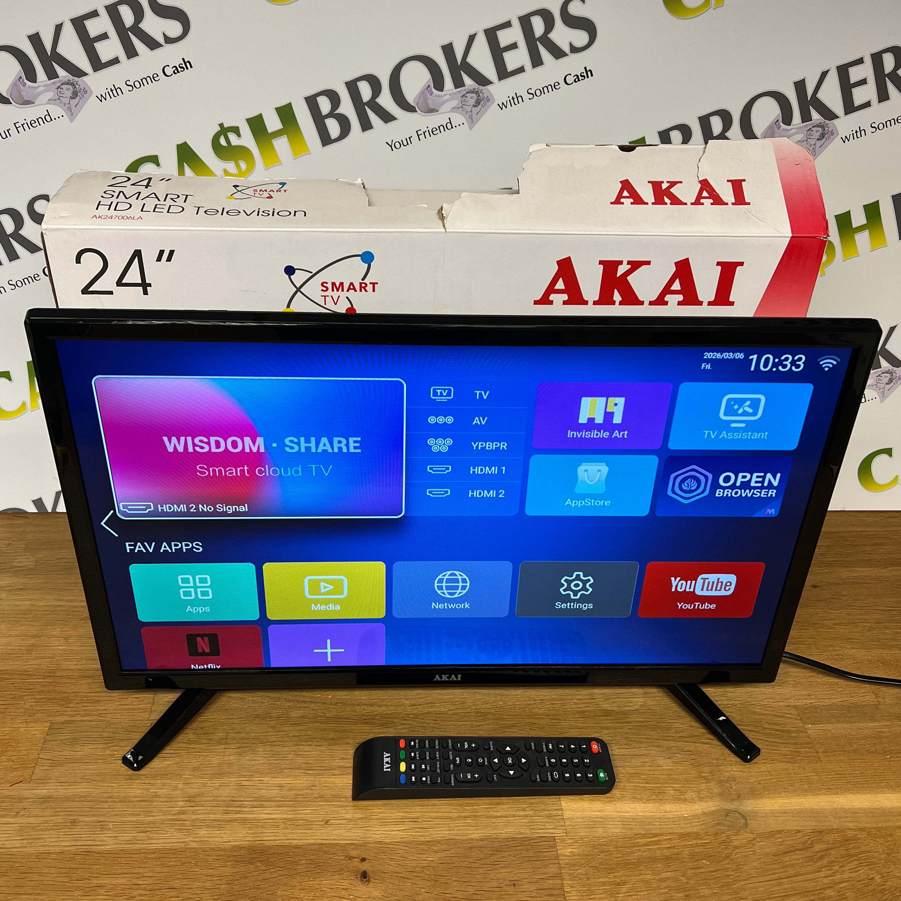 AKAI 24" HD LED Android Freeview Smart TV - Boxed