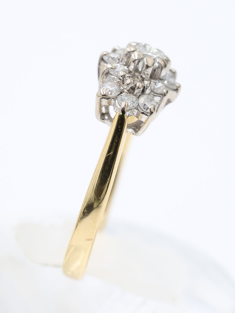 Thumbnail: 18ct Yellow Gold 1/2 Carat Diamond Cluster Ring