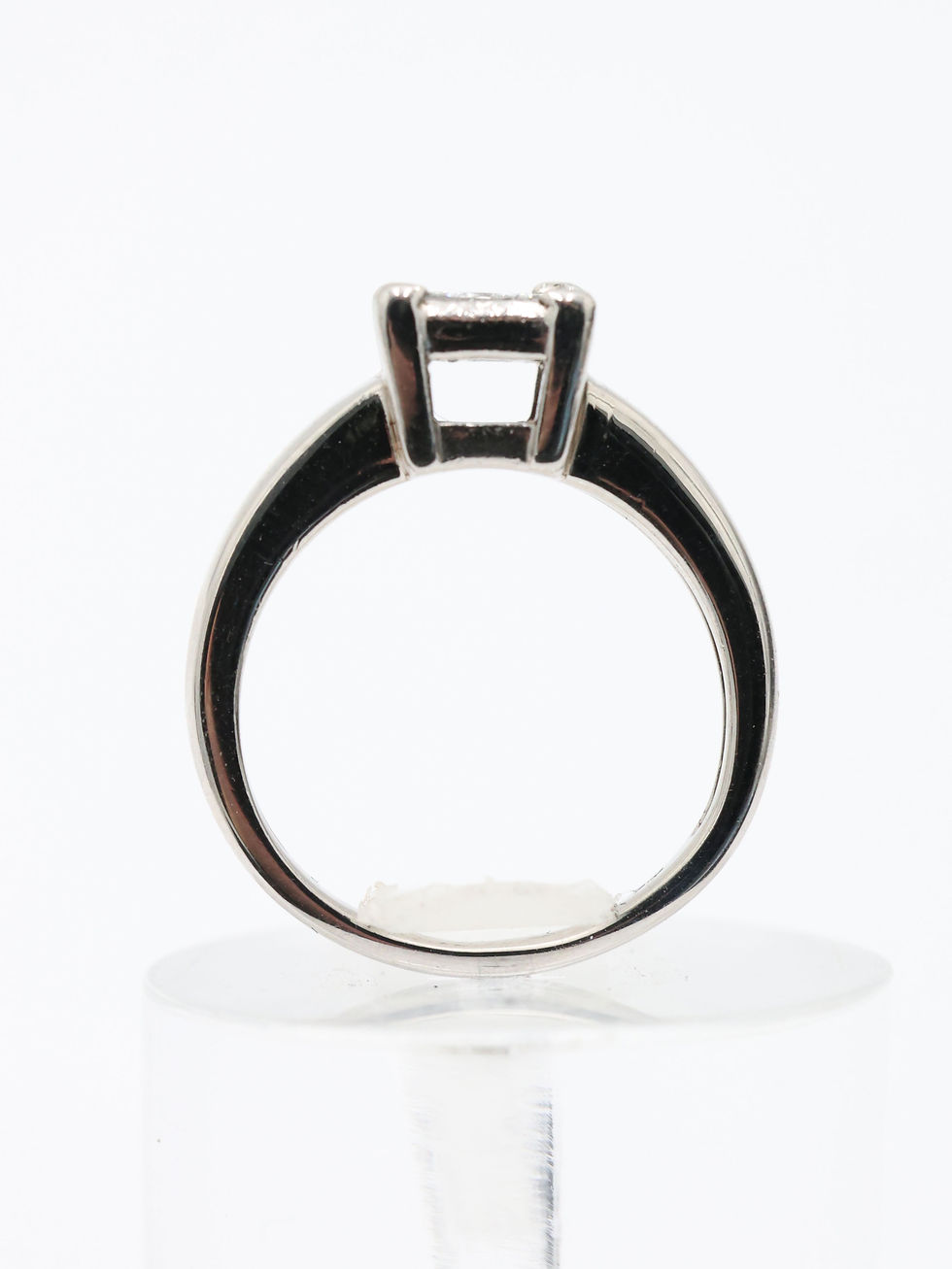 Thumbnail: Platinum 1/2 Carat Princess Cut Diamond Square Top Ring