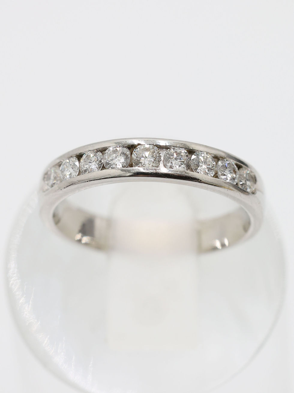 Thumbnail: Platinum 1/2 Carat VS2 Diamond Half Eternity Band Ring