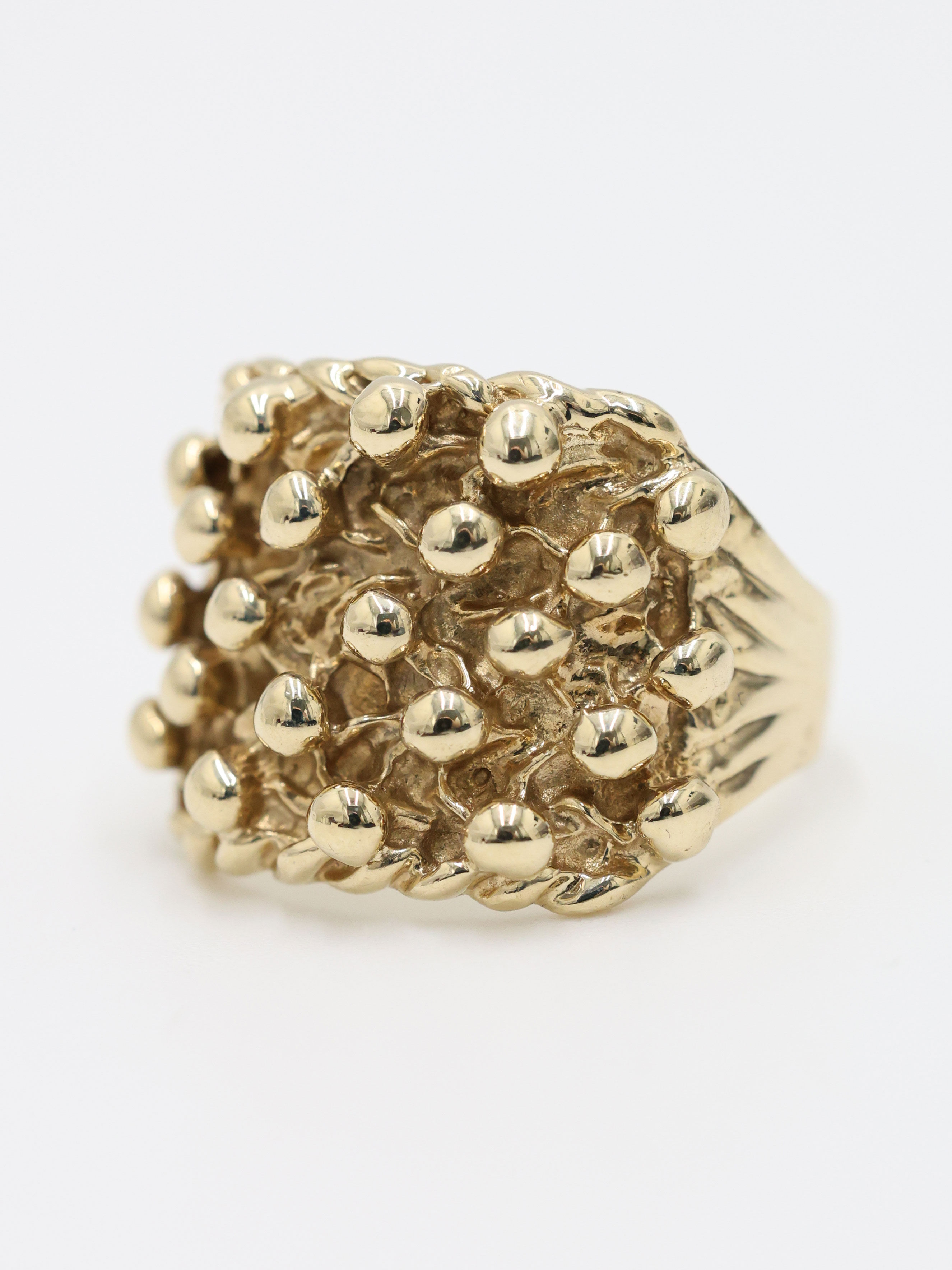 9ct Yellow Gold 5 Row Keeper Ring Size V