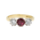 Thumbnail: 18ct Yellow Gold Stunning Ruby & Diamond Trilogy Ring