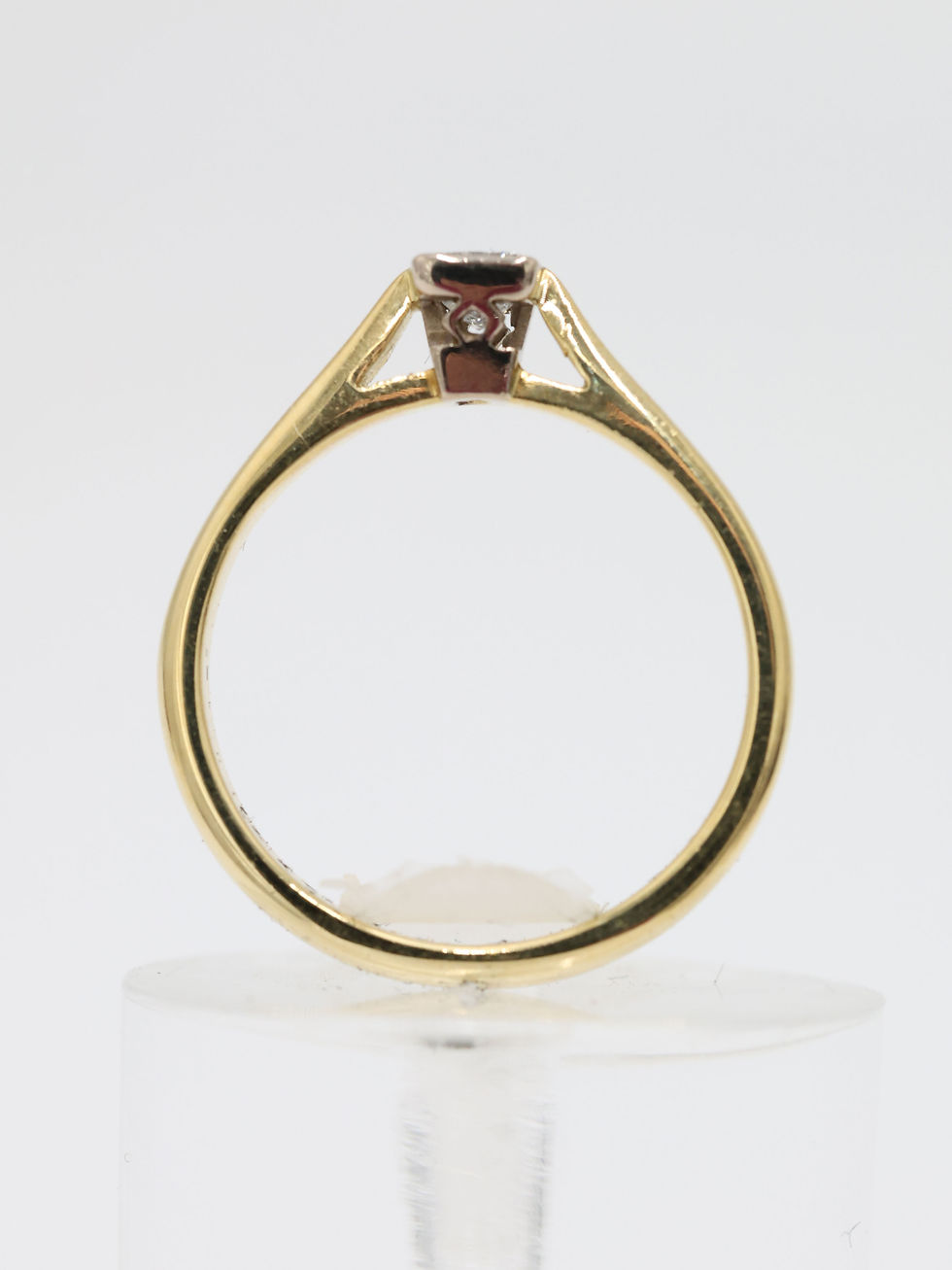 Thumbnail: 18ct Yellow Gold 1/4 Carat Diamond Princess Cut Solitaire Ring