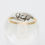 Thumbnail: Antique 18ct Yellow Gold Diamond Twist Set Trilogy Ring