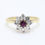 Thumbnail: 18ct Yellow Gold Purple Sapphire & Diamond Cluster Ring