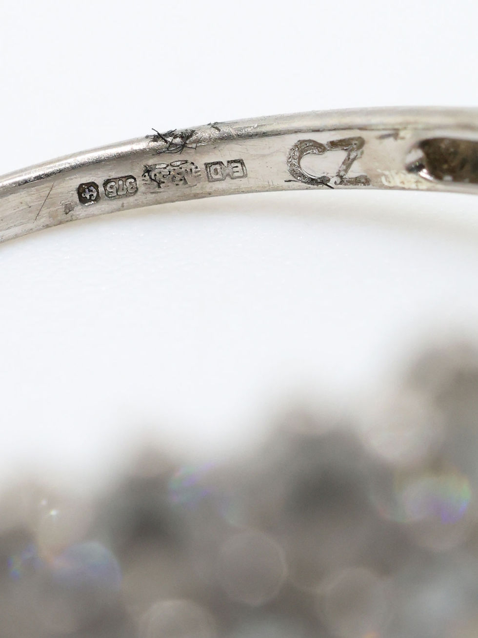 Thumbnail: 9ct White Gold CZ Cluster Ring