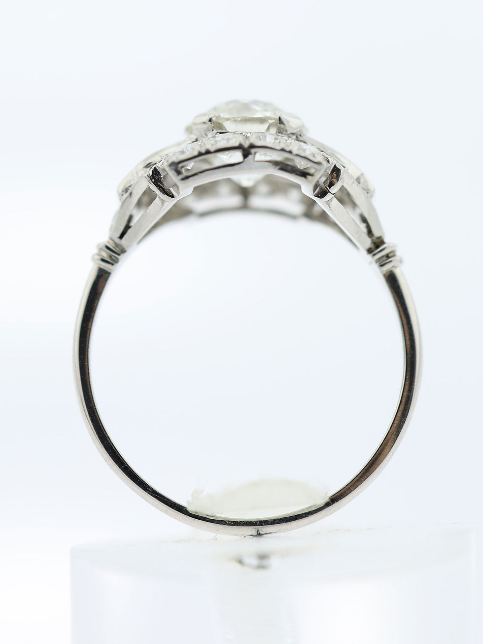 Thumbnail: Circa 1930s Platinum Natural Diamond Art Deco Statement Ring