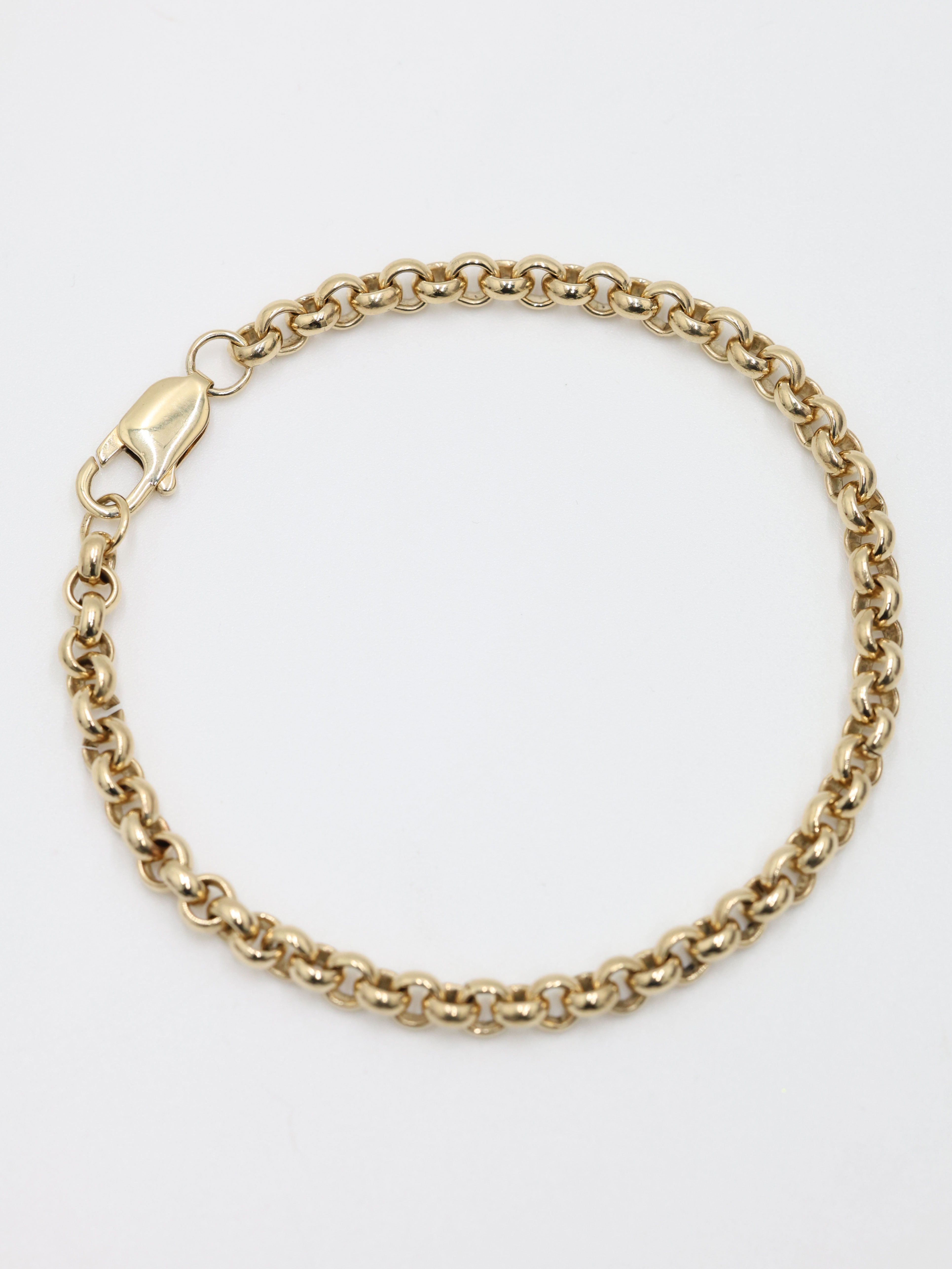 9ct Yellow Gold Tight Belcher Link Bracelet 8.5"