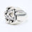Thumbnail: Sterling Silver 925 CHUNKY Knot Rose Ring  Size Z+5