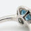 Thumbnail: 18ct White Gold Oval Blue Topaz & Diamond Halo with Shoulders Ring