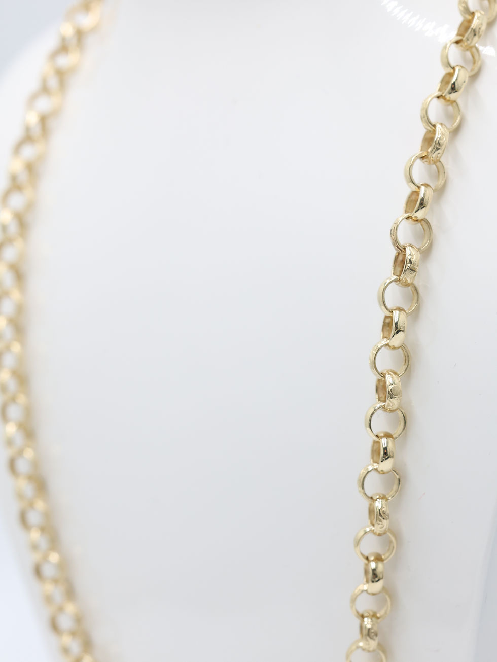 Thumbnail: 9ct Yellow Gold Half Pattern Belcher Link Chain 24"