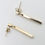 Thumbnail: 9ct Yellow Gold Rectangular Drop Dangle Earrings
