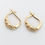 Thumbnail: 14ct Yellow Gold CZ Twisted Huggie Earrings