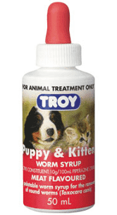Troy Puppy & Kitten Worming Syrup 50ml