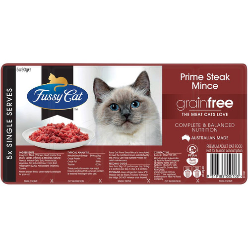 Fussy Cat Mince Prime Steak Macleay Pets Plus