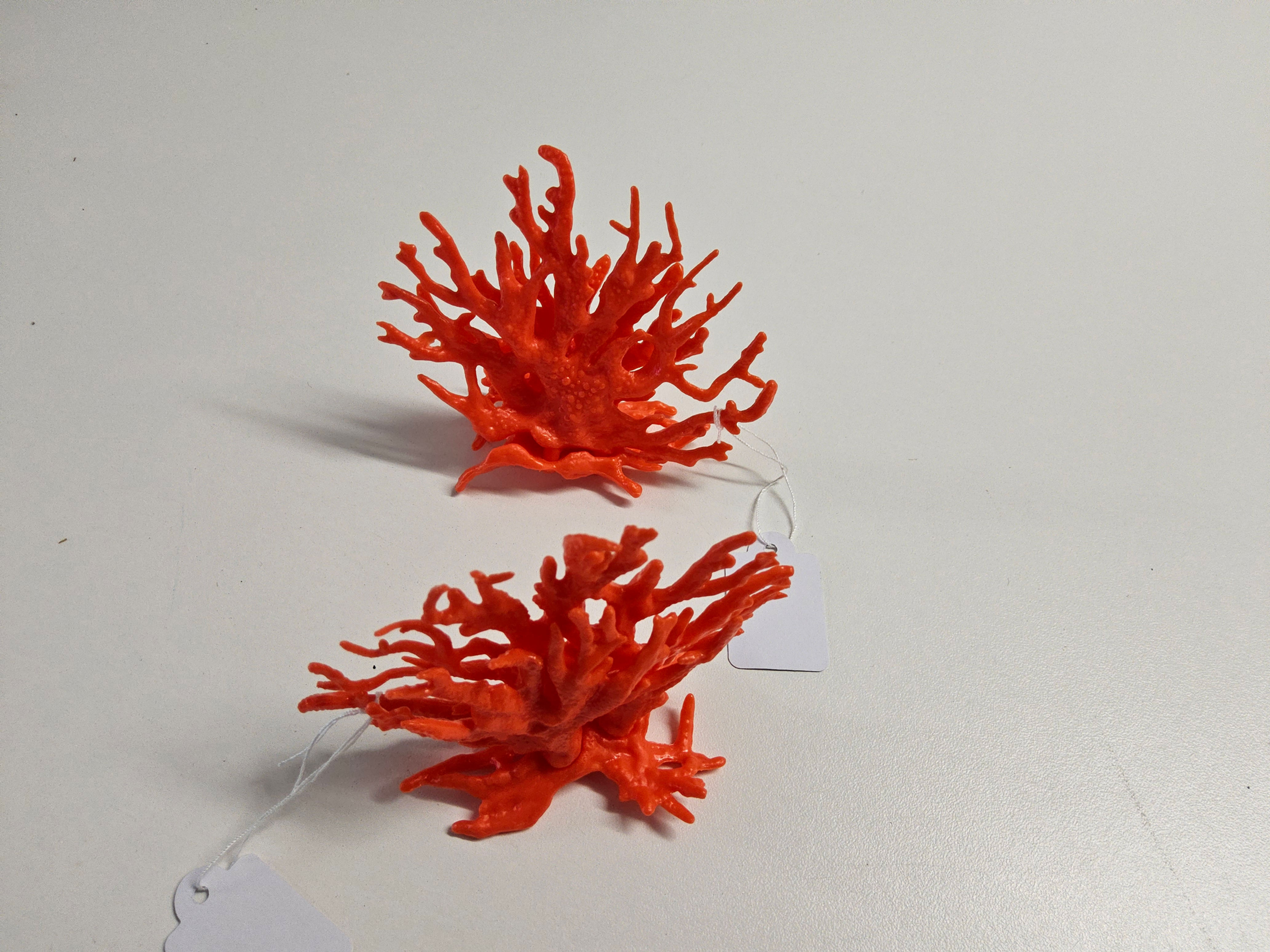 Aquarium coral plastic orange