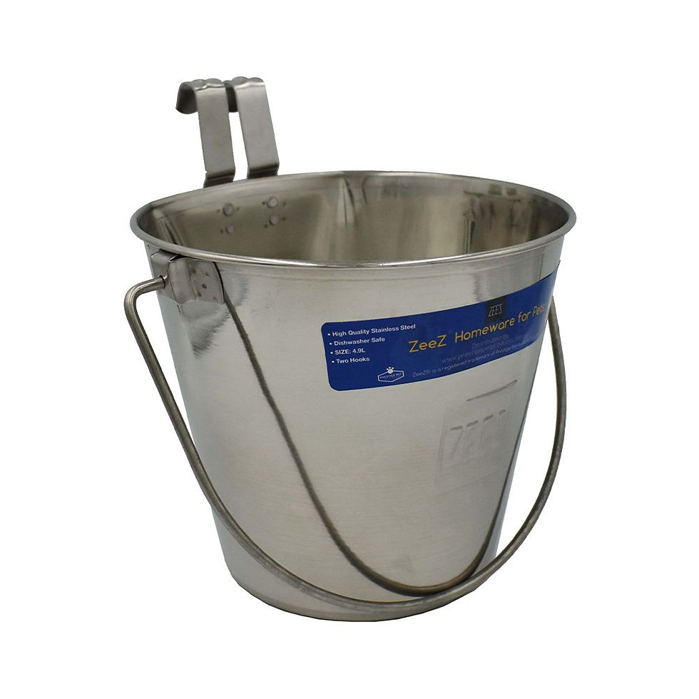 Flat sided bucket pail - 2 hooks
