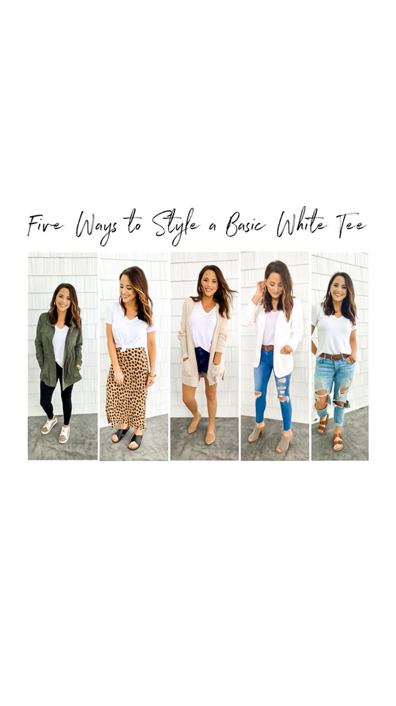 Five Ways to Style a Basic White Tee