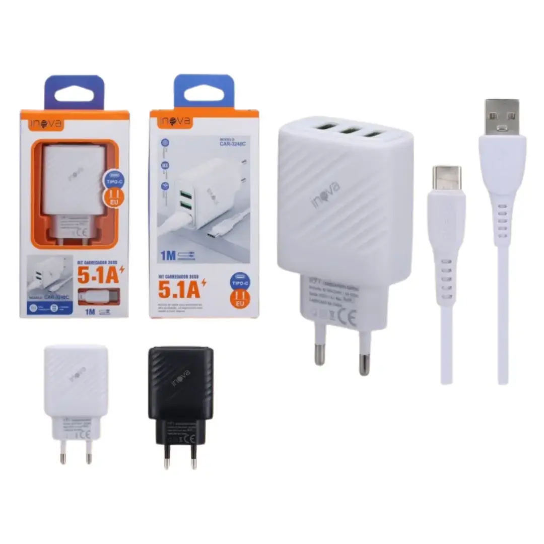 Carregador Inova Car-3248C Tipo C 5.1A
