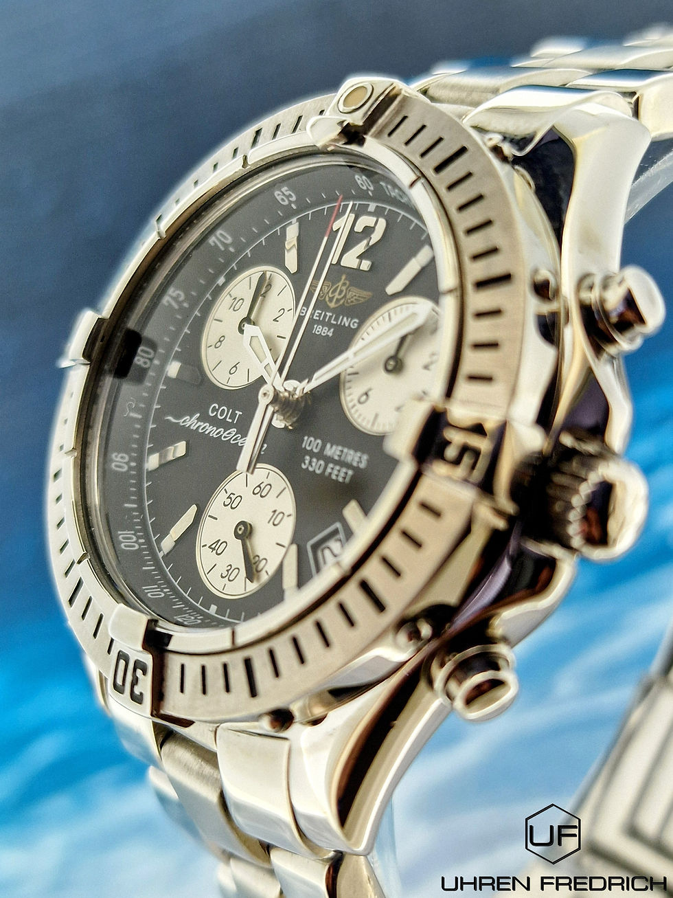 Miniaturbild: BREITLING COLT 38 CHRONOGRAPH QUARZ STAHLBAND A53050
