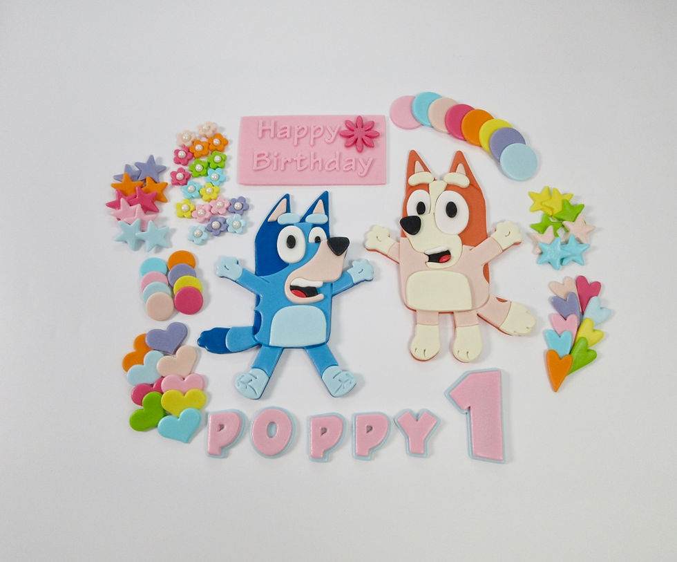 Girls Bluey cake topper