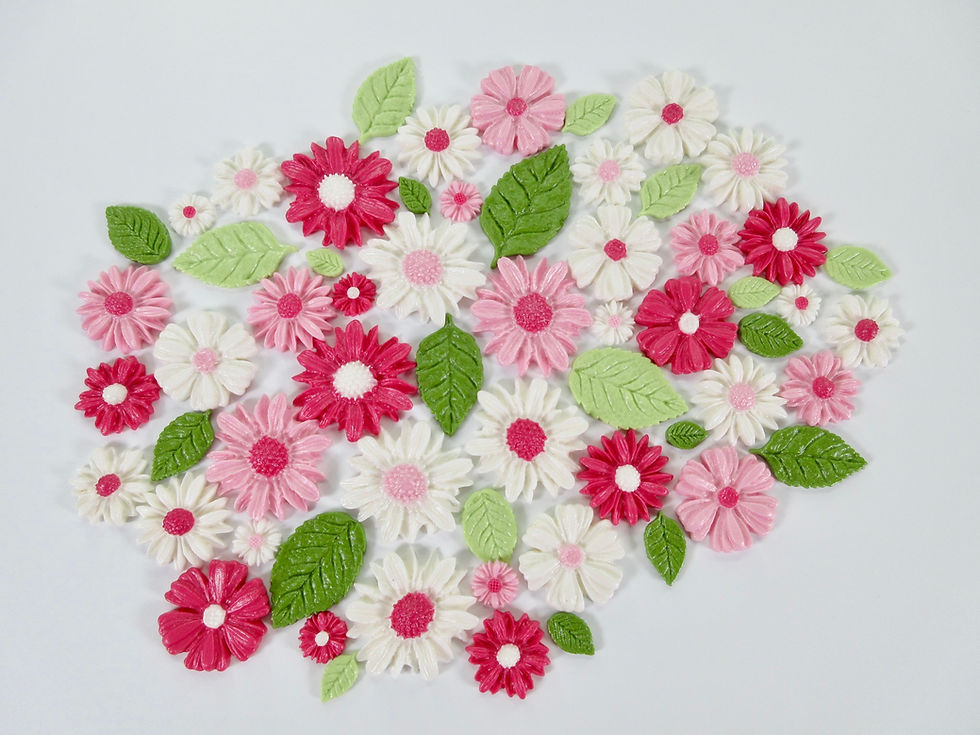Edible daisies and leaves