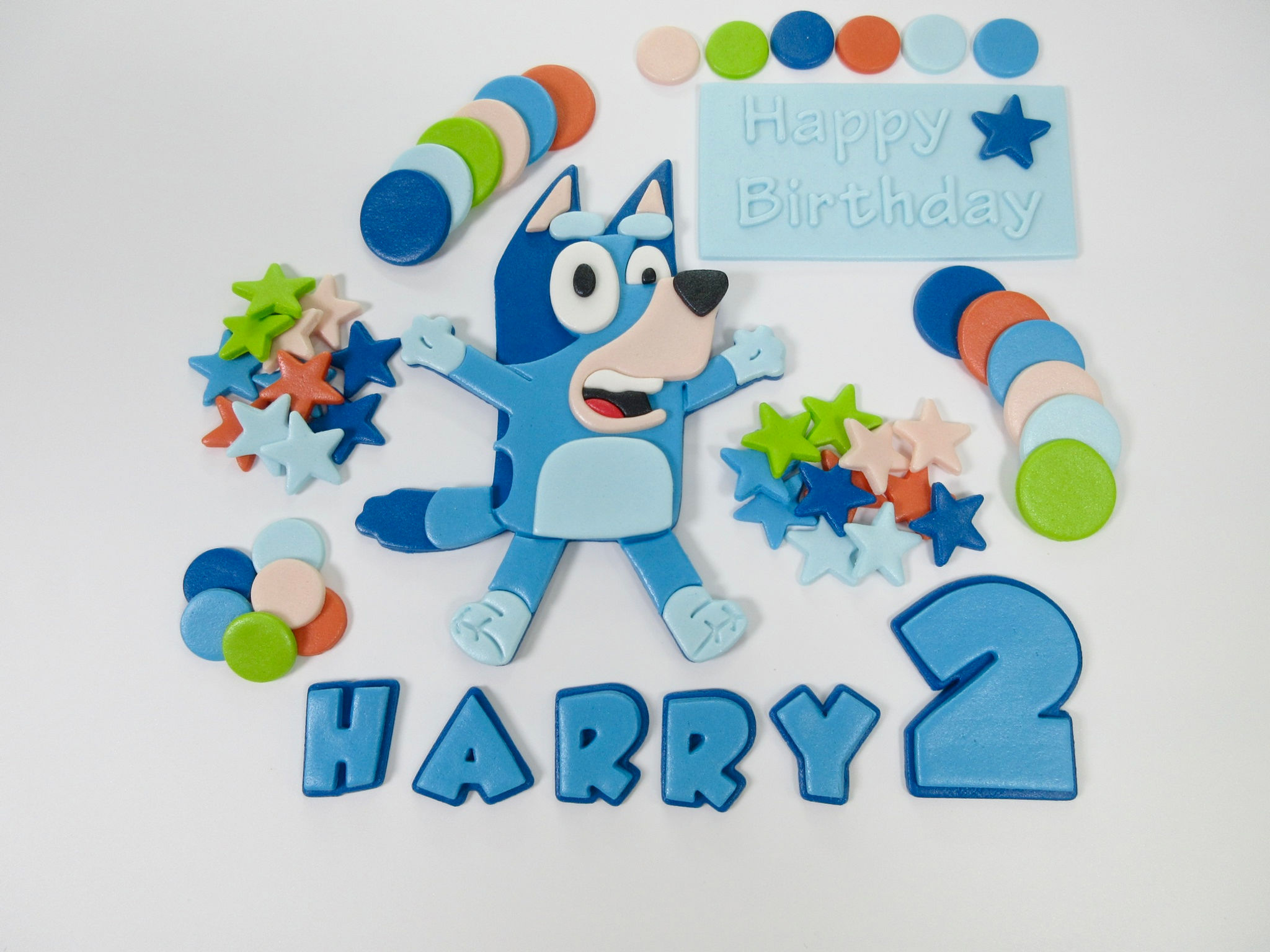 Boys Bluey cake topper