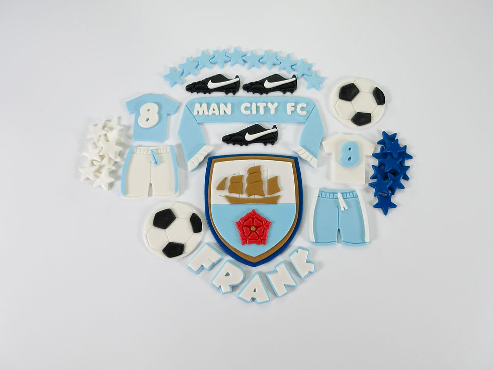Man City cake topper edible