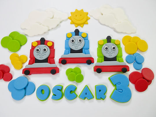 Personalised Thomas The Tank Engine Edible Round Birthday Cake Topper - Icing Sheet Decoration By Sweet Tops