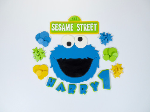 Cookie Monster Cake Topper Edible. | The Cake Fairy Craft