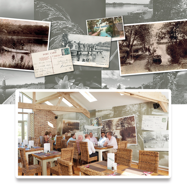 Sepia postcard backdrop