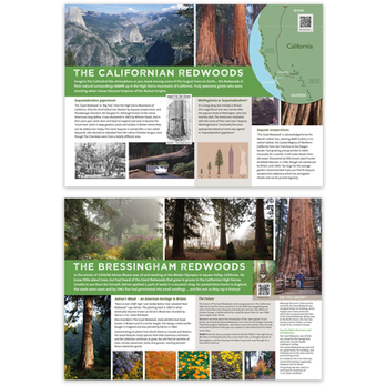 Woodland informative display boards.