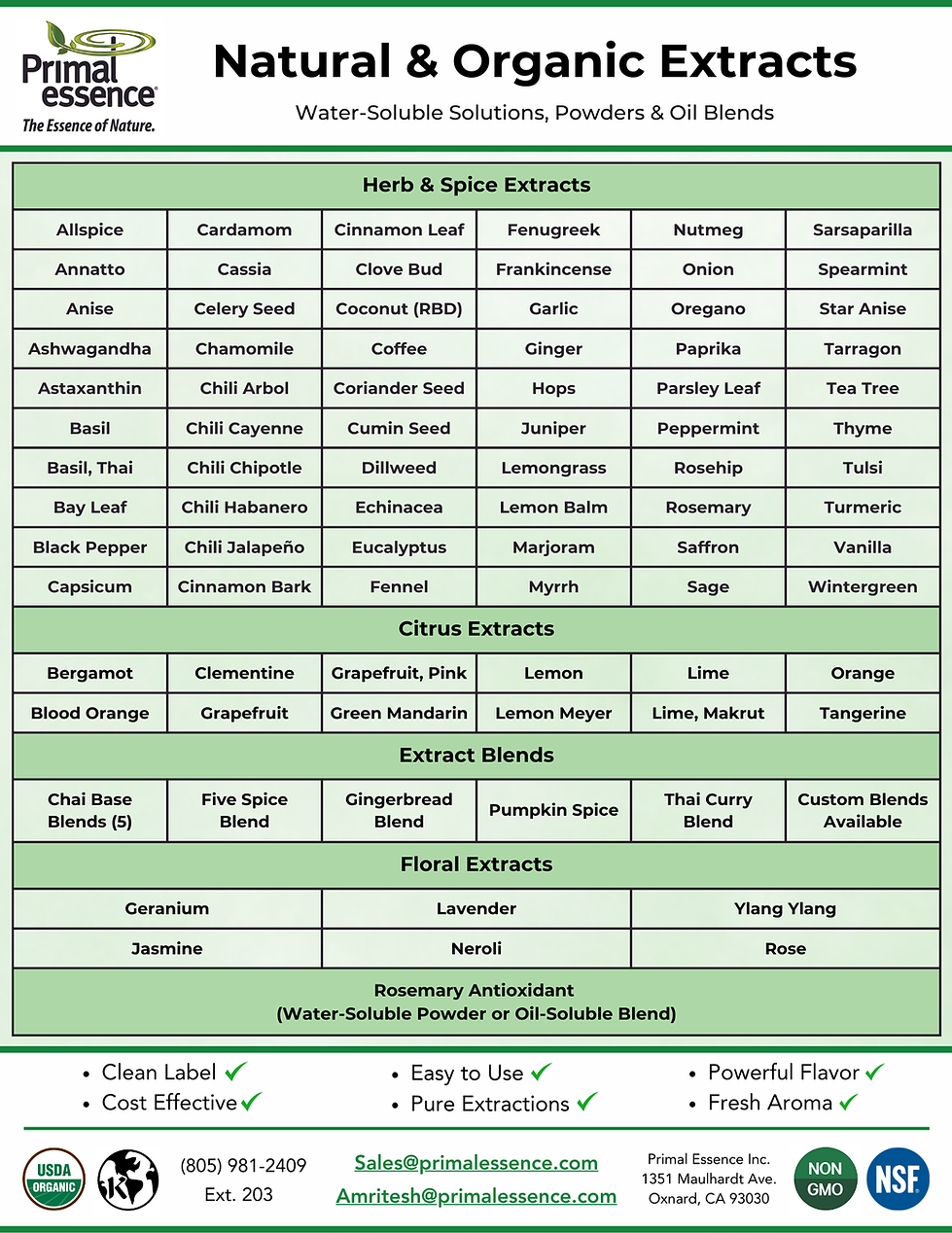 Single Page Product list of Primal Essence Extracts