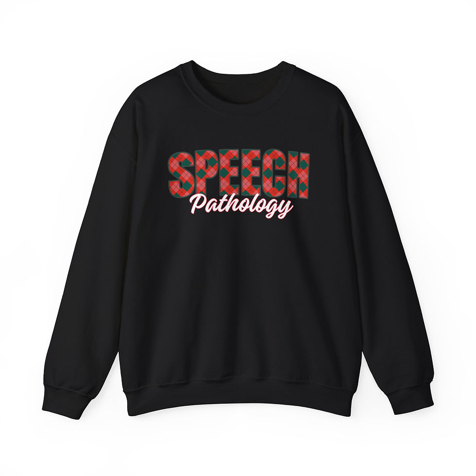 Thumbnail: Speech Pathology Christmas Pattern Crewneck Sweatshirt