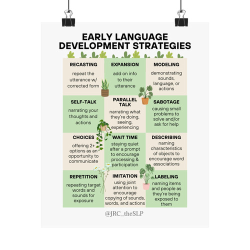 Early Language Development Strategies Matte Poster Professional Print ...